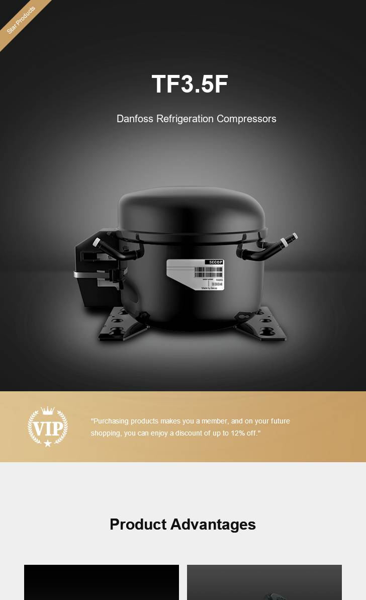 Danfoss Compressor TF3.5F, technical parameters pdf, structure diagram